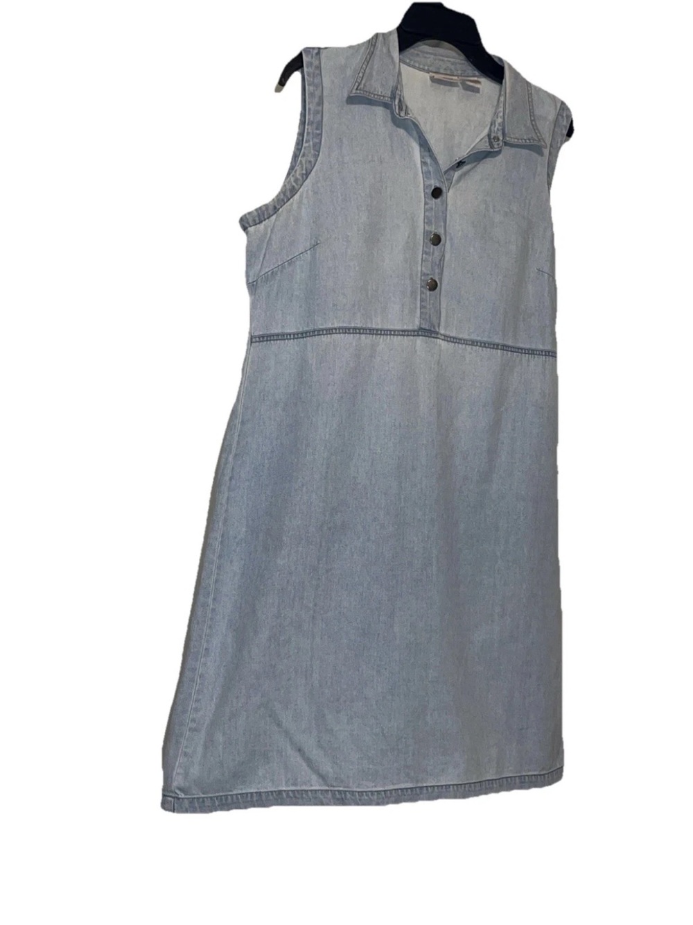 St. John's Bay 14 Light Wash Denim Button-Front Dress - Picture 8 of 15